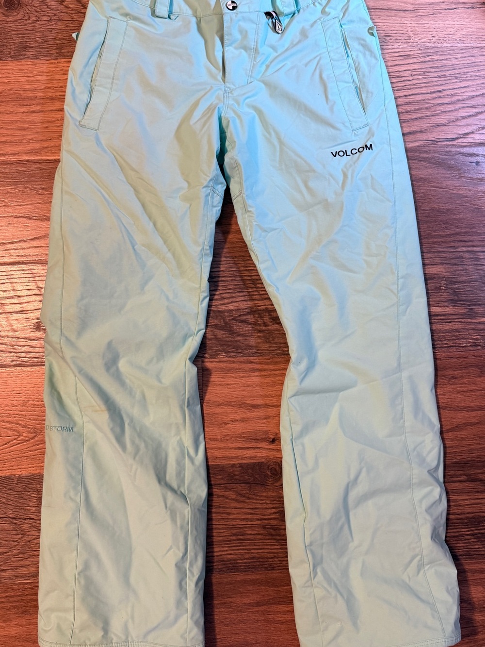 Volcom Women's Mint Green Cargo Snow Pants